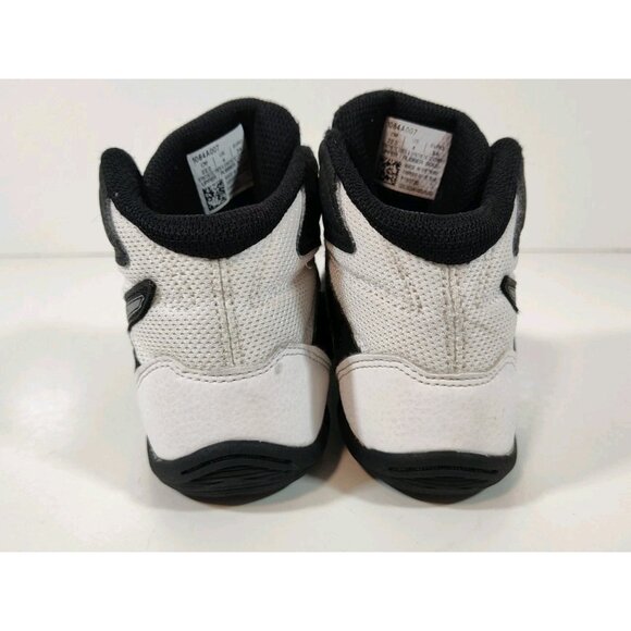 Asics Matflex 6 Wrestling Shoes Kids Youth 4 Boxing Black White Silver 1084A007 - Picture 4 of 12
